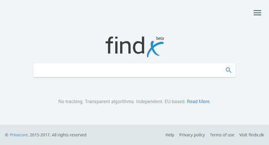 findx main search page
