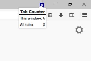 Clear icon, navy badge, badge showing count of total tabs