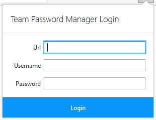 Simple login form to connect your Team Password Manager