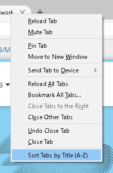 Right click menu when you select only one menu item in options.