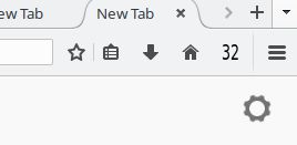 icon showing the number of open tabs, 32