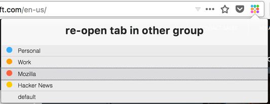 re-open a tab in a different group