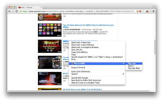 Add-on's context menu on Youtube video link.