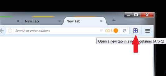 Open a new tab in a newly created container.