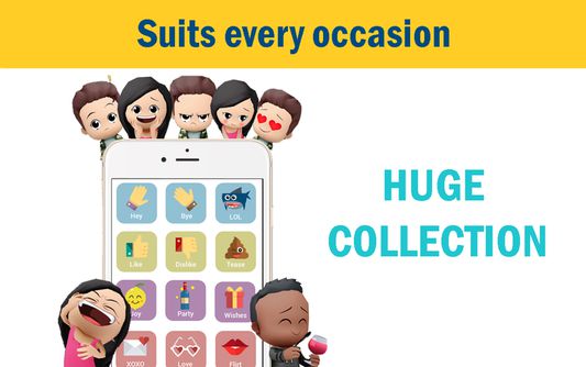 Huge library of animated avatar emojis to choose from