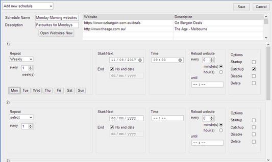 Create a schedule.
