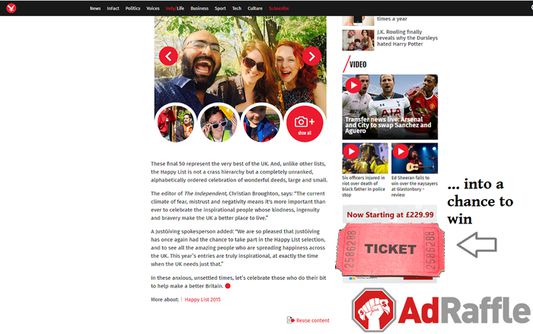 AdRaffle turns every ad into a chance to win - while cutting out  most of the ads