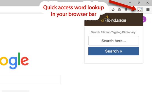 Quick access word lookup in your browser bar.