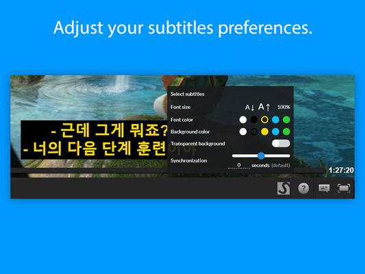 Substital Adjust the style of the subtitles and their synchronization.