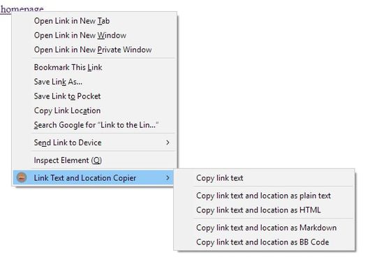 Copy formatted links from the context menu.