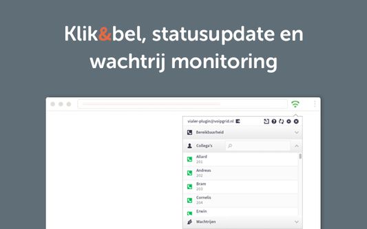 Klik&bel, statusupdate en wachtrij monitoring