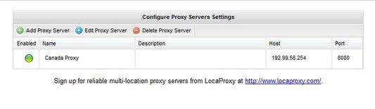 Configure proxy servers.