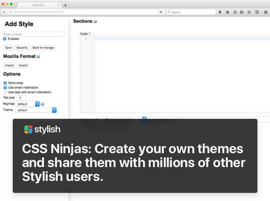 CSS Ninjas, create your own themes.