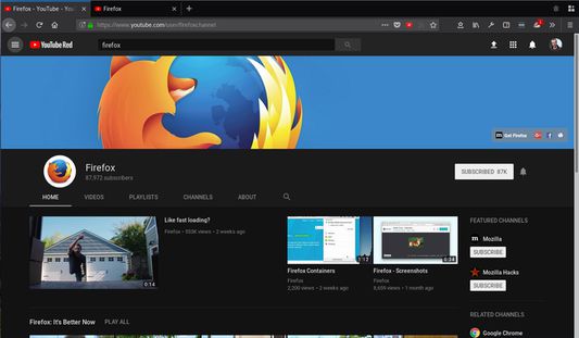 YouTube Feeds in action on Firefox's YouTube page