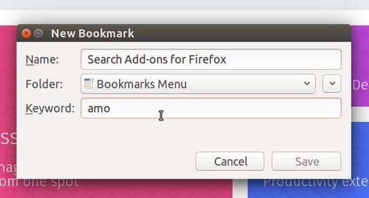 If you create bookmark with a URL including "%s" placeholder, it will appear in the second search's list.