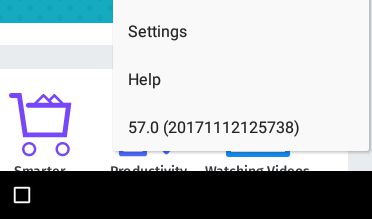 Support Firefox 55+ for Android as menu item.