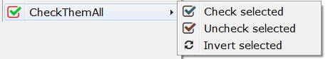 Select some checkboxes then right-click to check/uncheck/invert them