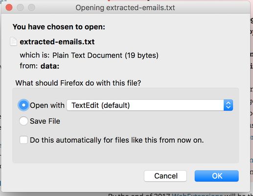 Email Extractor for Firefox 57+ - Blog
