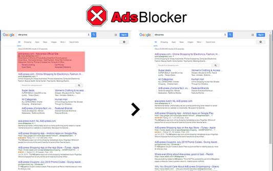 Remove ads on google