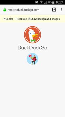 Mobile after running on duckduckgo