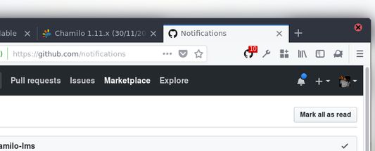 You can see the number of notification you have in GitHub