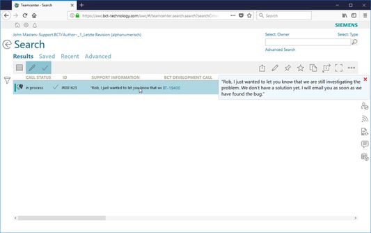 Sneak peak for text that is too big to fit into the visible space in search lists.