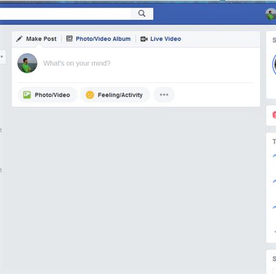 The facebook news feed view after the addon in desktop webite.