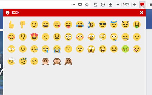 Do not forget to select emotion icon!