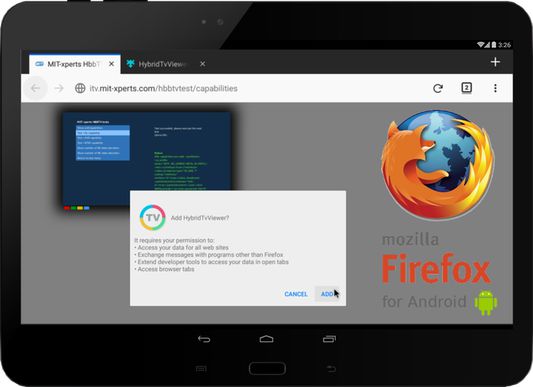 working extension on Firefox Android
