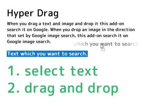 Drag and drop the selected text and search on Google or copy to clipboard.