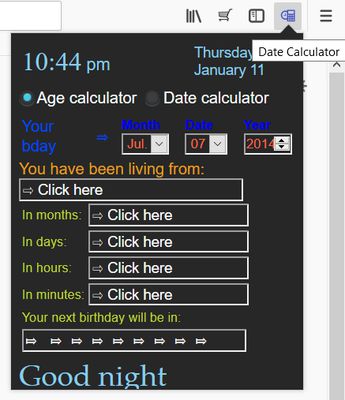 Can calculate your age