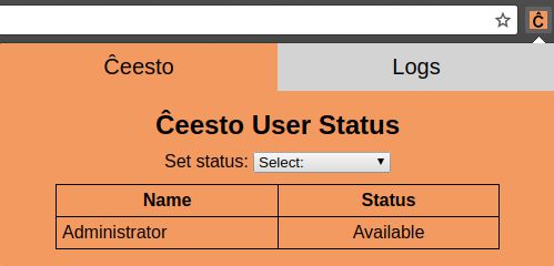 The Cheesto tab shows current user statuses.