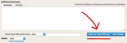 "Good-first-bugsify" button inserted into BMO pages