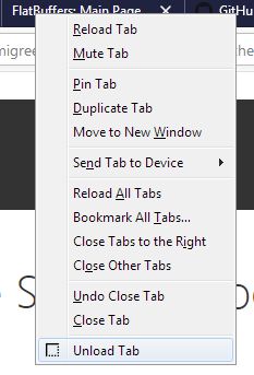 Tab context menu open with the added option selected.