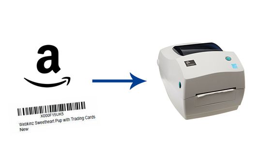 Graphic of label to printer