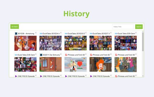 The video history tells you what videos you've seen. Videos continue where you left...