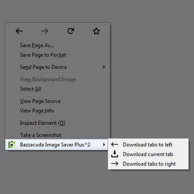 Context menu allows to download tabs from left/right from the current tab.