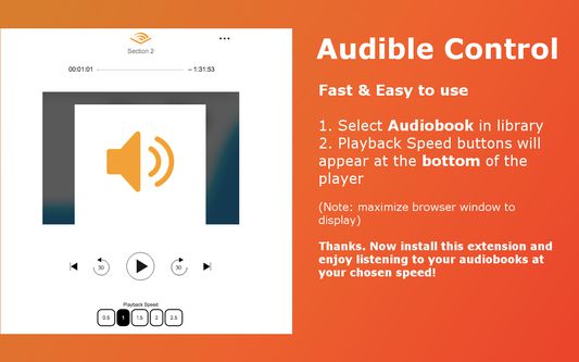 Very easy and fast to use. Compatible with most audible sites. More added often.