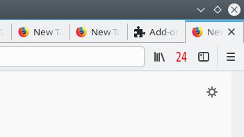 icon showing the number of open tabs, 24
color: #FF0000