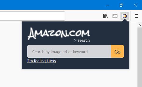 Amazon popup searchbox.