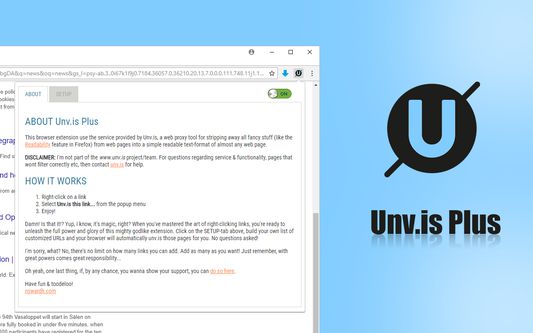 Screenshot from the "ABOUT" tab.