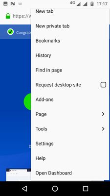 Open the Dashboard to manage your bookmarks
