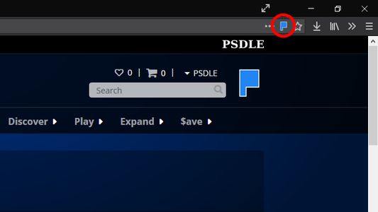 PSDLE 3.x extension icon from the old store.