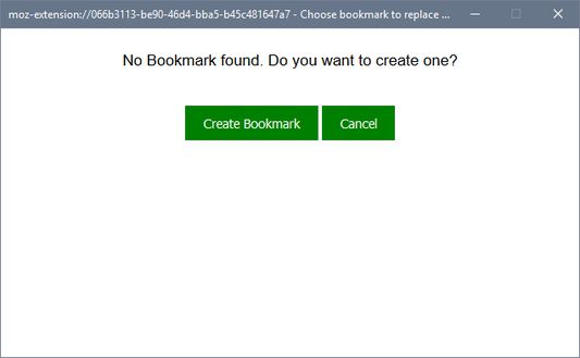 Prompt to create new bookmark if the current page is not already bookmarked.