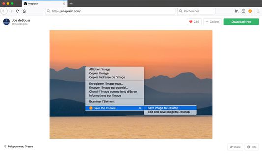 Right click context menu