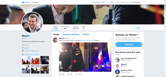 Le Twitter d'Emmanuel Macron transformé