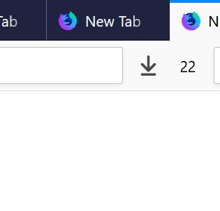 Tab counter using a SVG icon, with popup closed.