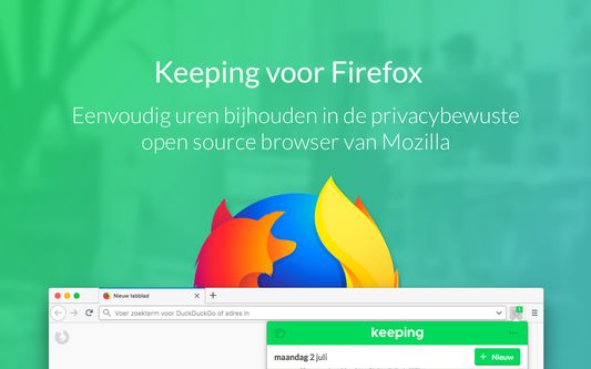Keeping voor Firefox — Eenvoudig uren bijhouden in de privacybewuste open source browser van Mozilla