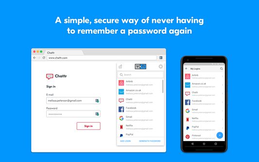 A simple, secure way of never having to remember a password again