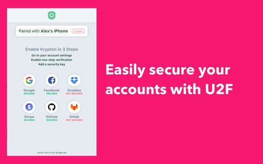 Easily secure your accounts with U2F